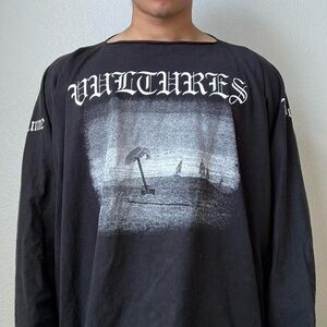 Kanye West Vultures Volume 1 Black Graphics Heavyweight Long Sleeve Shirt